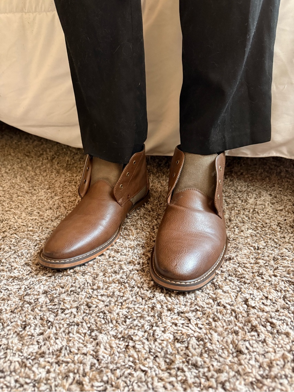 Seven7 Men's Brown Leather Chukka Boots
